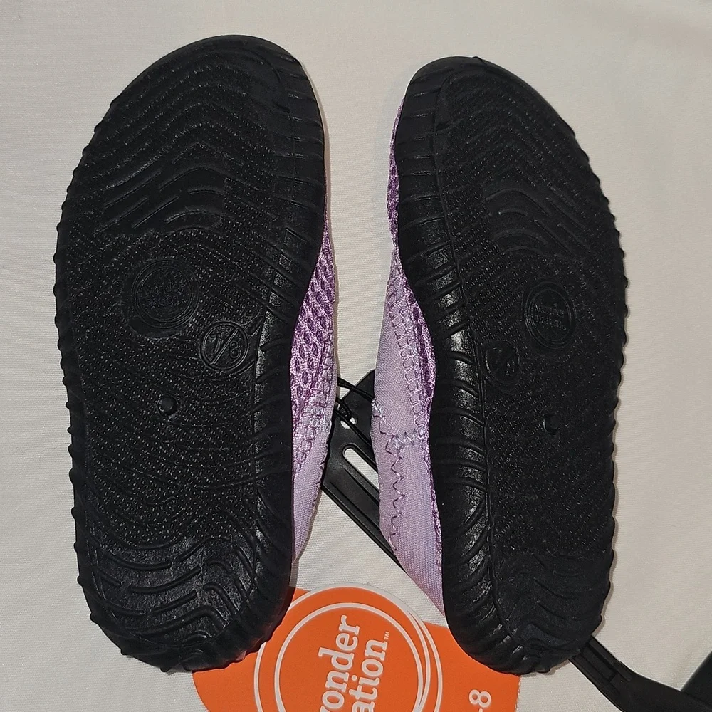 Wonder Nation Toddler Girls Size 7/8 Purple Water Shoe New